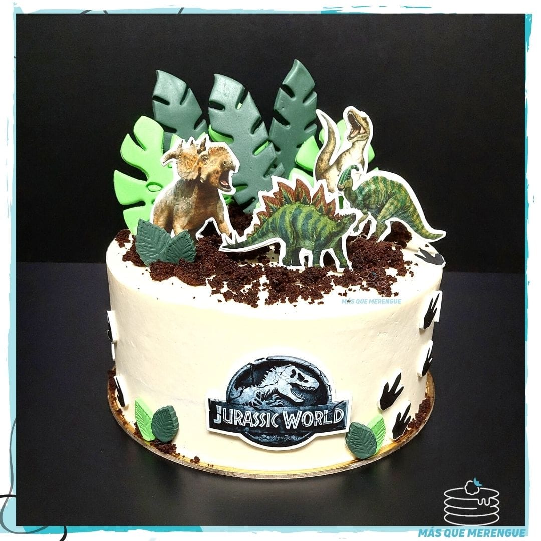 24 adornos redondos comestibles precortados para tartas: 12 diseños  inspirados en 'Jurassic World